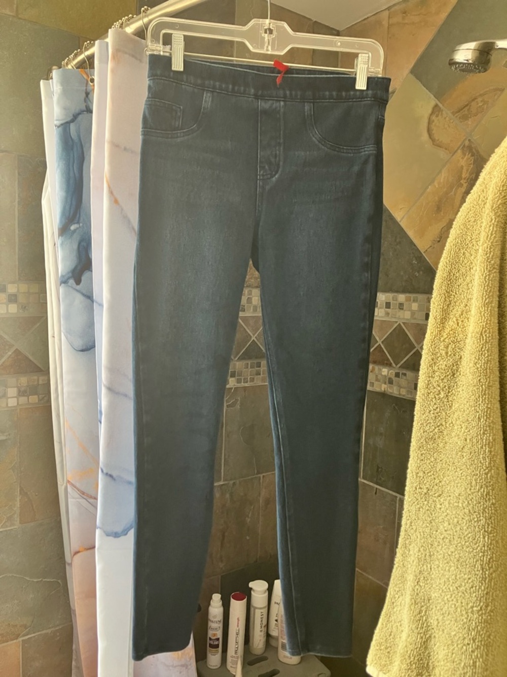 SPANX Dark Blue Pull-On Skinny Jeans